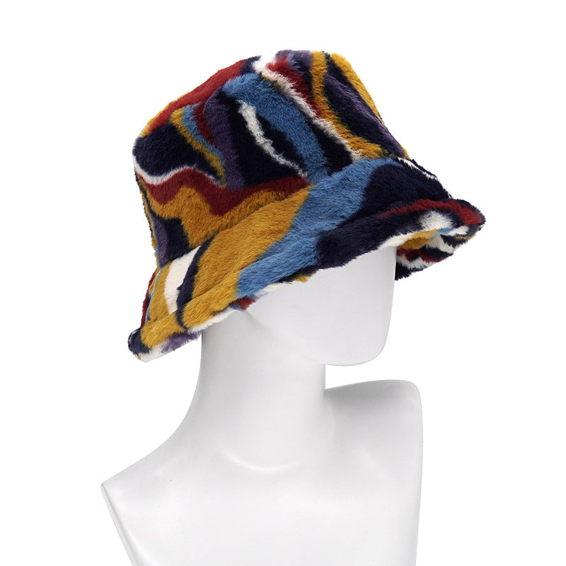 Plush Fisherman Hat Sun Shade Thickening Warm Hat For Men And Women