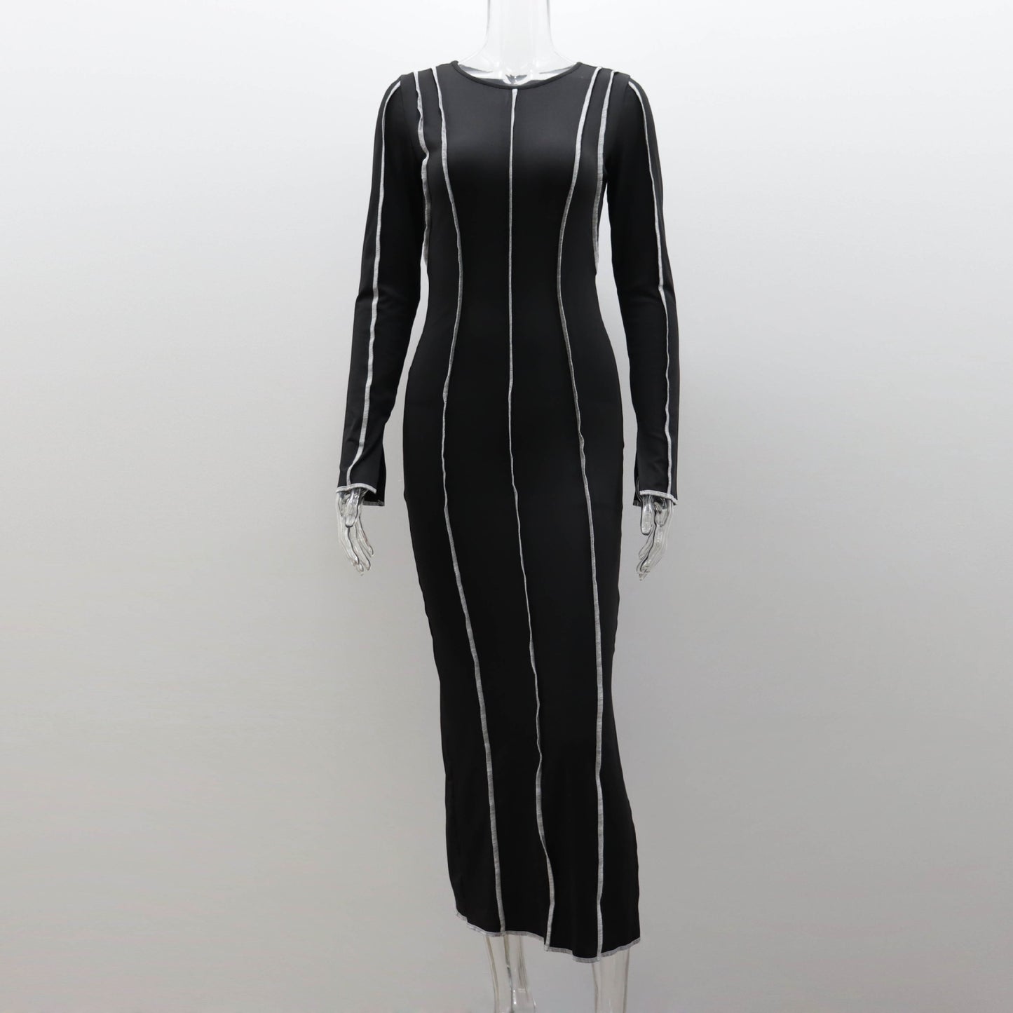 Round-neck Long-sleeved Dress Beauty Clothing