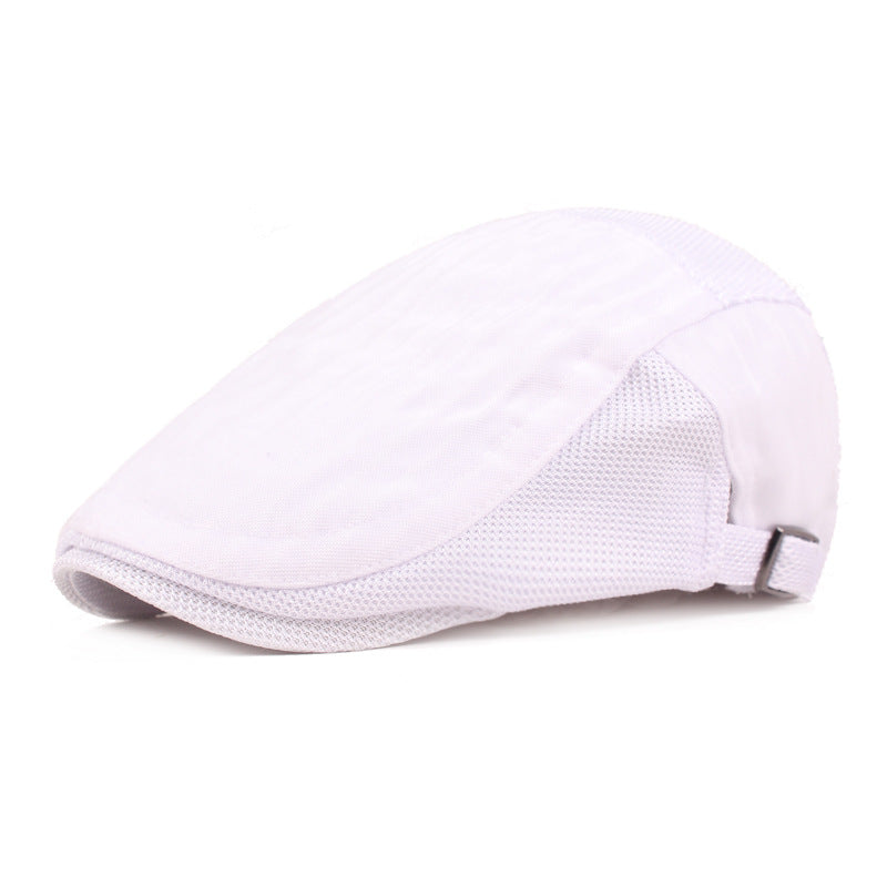 Cap for men ventilation mesh hood youth stripe forward Hat Women's sun protection Beret