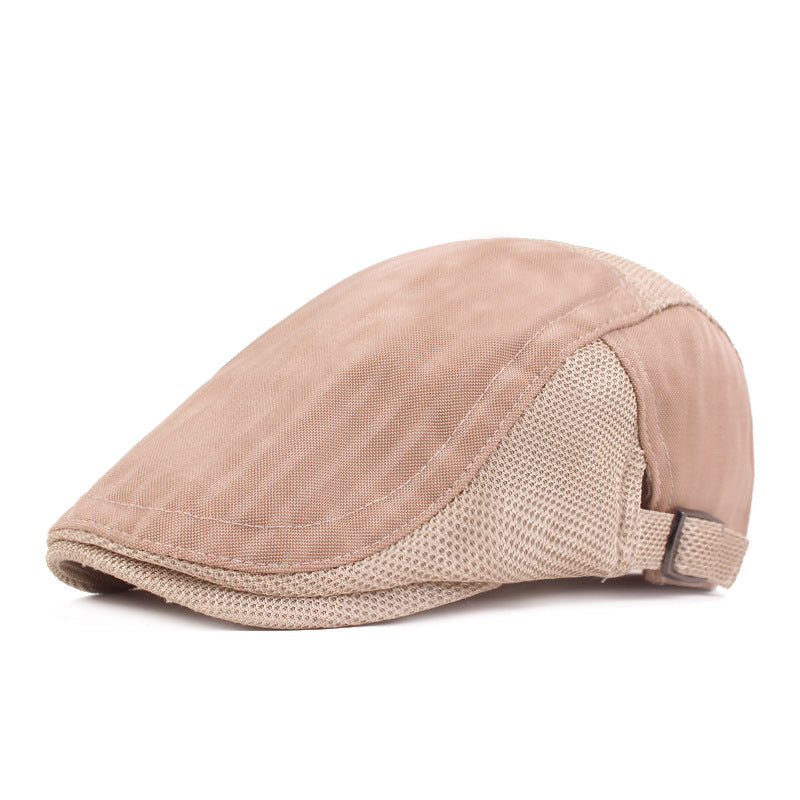 Cap for men ventilation mesh hood youth stripe forward Hat Women's sun protection Beret