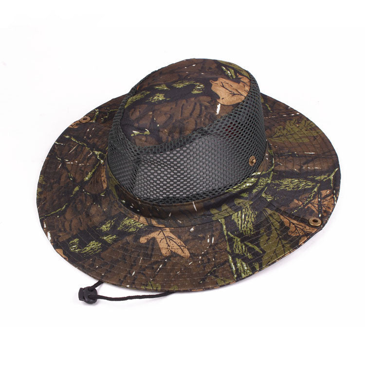 Spring And Summer Windproof Sunshade Outdoor Leisure Hat Breathable Sandal Hat Sunscreen Big Edge Male And Female Hat Camouflage Hat