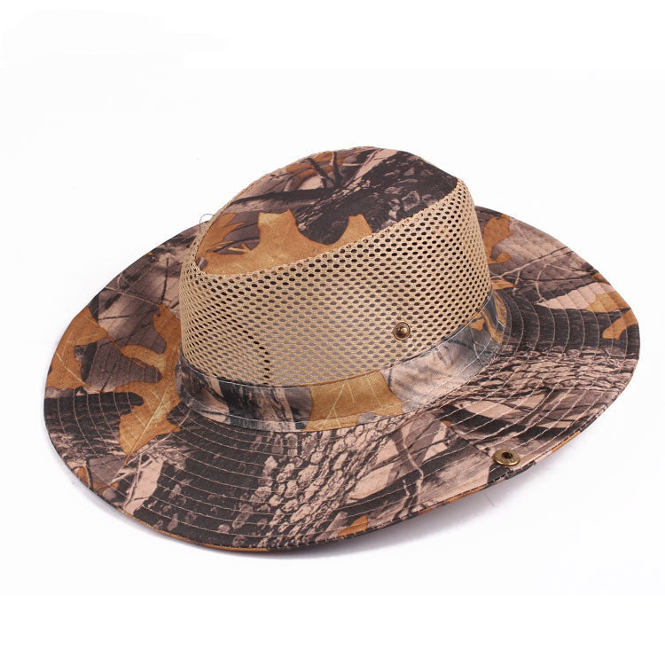 Spring And Summer Windproof Sunshade Outdoor Leisure Hat Breathable Sandal Hat Sunscreen Big Edge Male And Female Hat Camouflage Hat