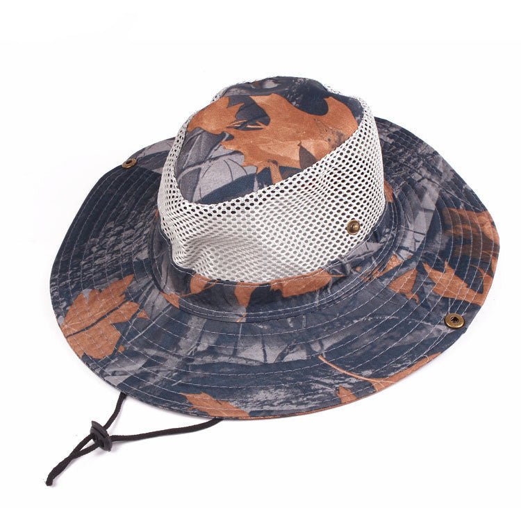 Spring And Summer Windproof Sunshade Outdoor Leisure Hat Breathable Sandal Hat Sunscreen Big Edge Male And Female Hat Camouflage Hat