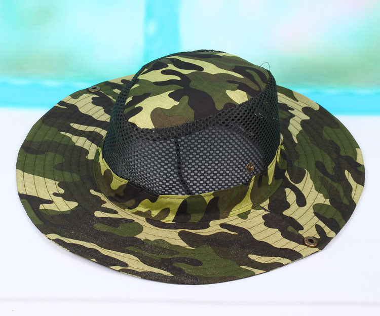 Spring And Summer Windproof Sunshade Outdoor Leisure Hat Breathable Sandal Hat Sunscreen Big Edge Male And Female Hat Camouflage Hat