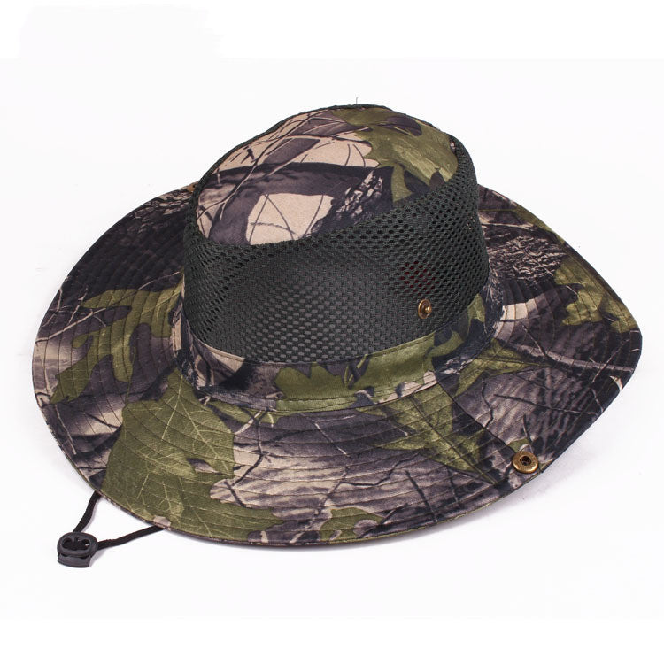 Spring And Summer Windproof Sunshade Outdoor Leisure Hat Breathable Sandal Hat Sunscreen Big Edge Male And Female Hat Camouflage Hat