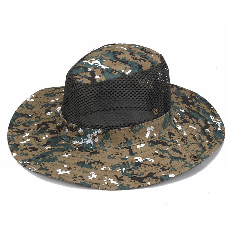 Spring And Summer Windproof Sunshade Outdoor Leisure Hat Breathable Sandal Hat Sunscreen Big Edge Male And Female Hat Camouflage Hat