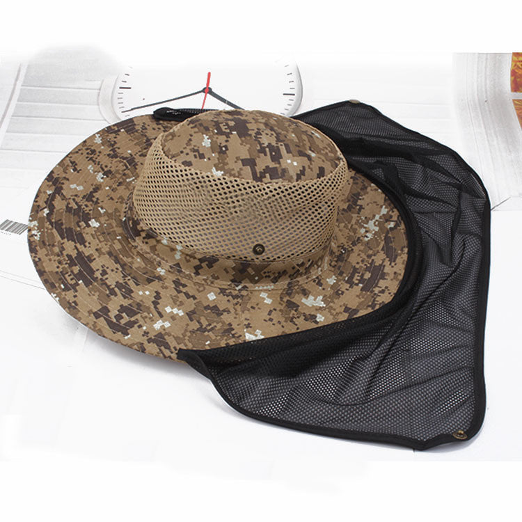 Spring And Summer Windproof Sunshade Outdoor Leisure Hat Breathable Sandal Hat Sunscreen Big Edge Male And Female Hat Camouflage Hat