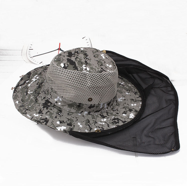 Spring And Summer Windproof Sunshade Outdoor Leisure Hat Breathable Sandal Hat Sunscreen Big Edge Male And Female Hat Camouflage Hat