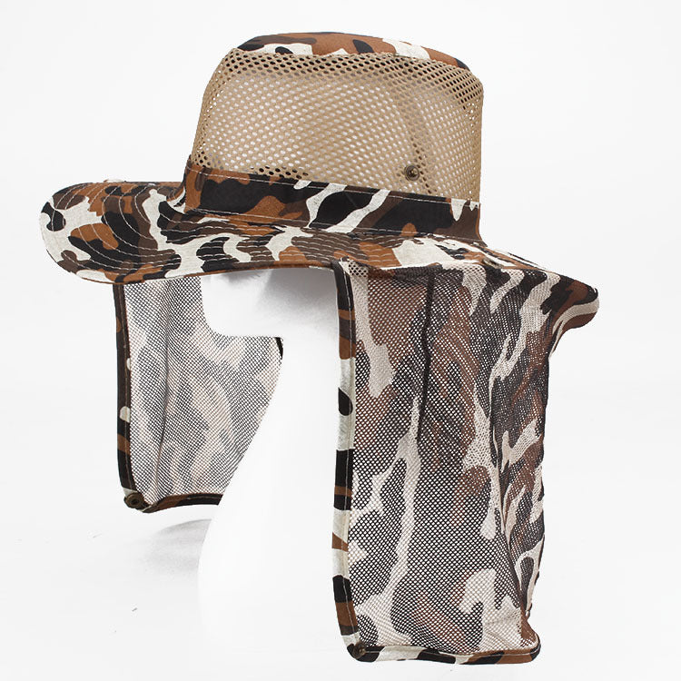 Spring And Summer Windproof Sunshade Outdoor Leisure Hat Breathable Sandal Hat Sunscreen Big Edge Male And Female Hat Camouflage Hat