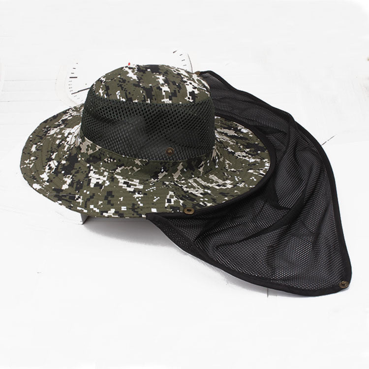 Spring And Summer Windproof Sunshade Outdoor Leisure Hat Breathable Sandal Hat Sunscreen Big Edge Male And Female Hat Camouflage Hat