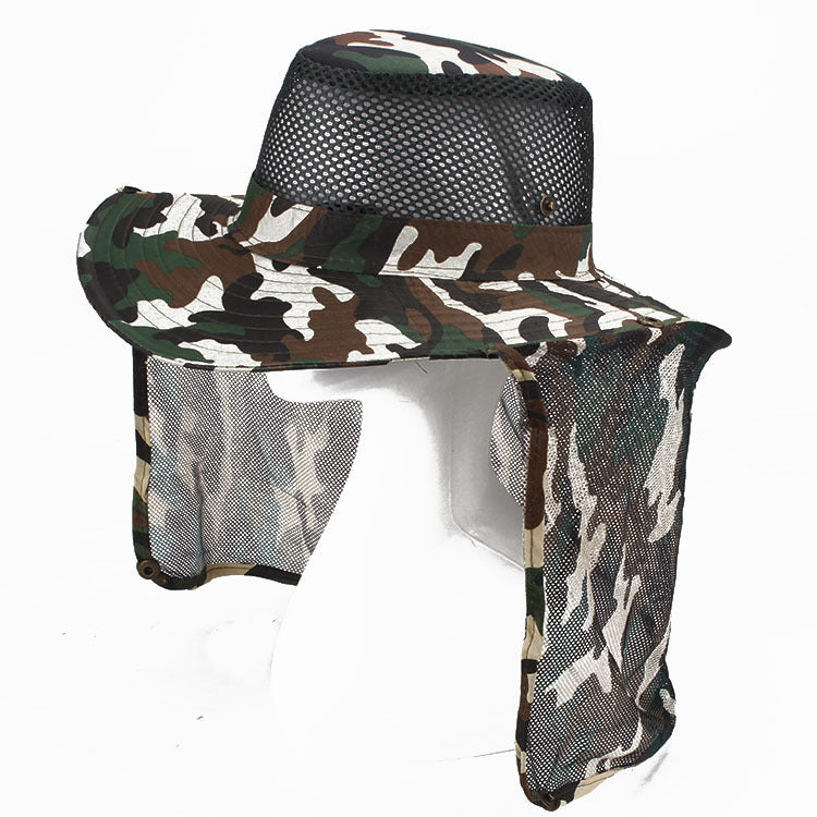 Spring And Summer Windproof Sunshade Outdoor Leisure Hat Breathable Sandal Hat Sunscreen Big Edge Male And Female Hat Camouflage Hat