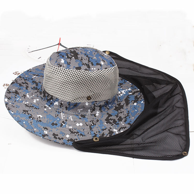Spring And Summer Windproof Sunshade Outdoor Leisure Hat Breathable Sandal Hat Sunscreen Big Edge Male And Female Hat Camouflage Hat