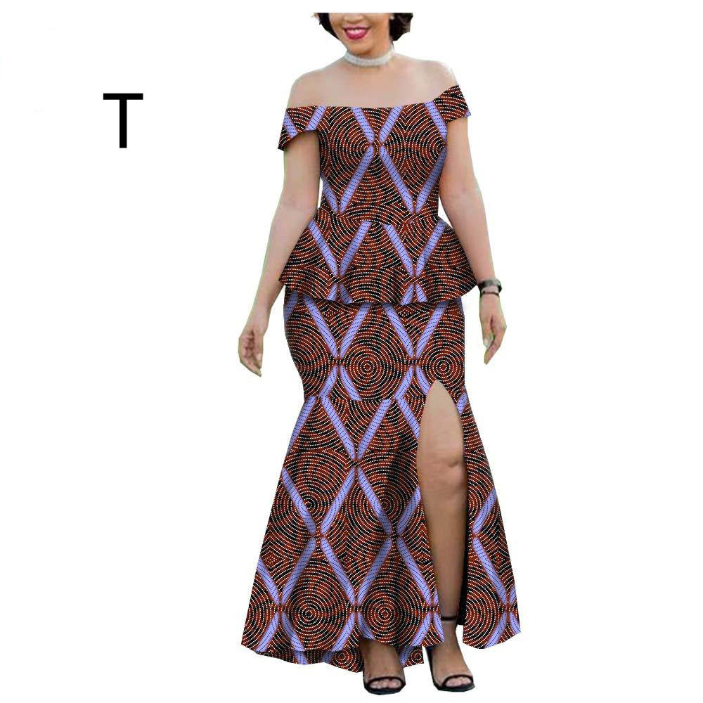 New Style Hot-Selling African Ethnic Printing Batik Cotton Plus Size Fashion Casual Suit
