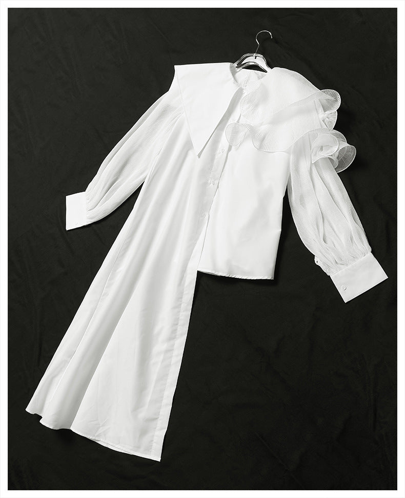 Pleated shirt skirt