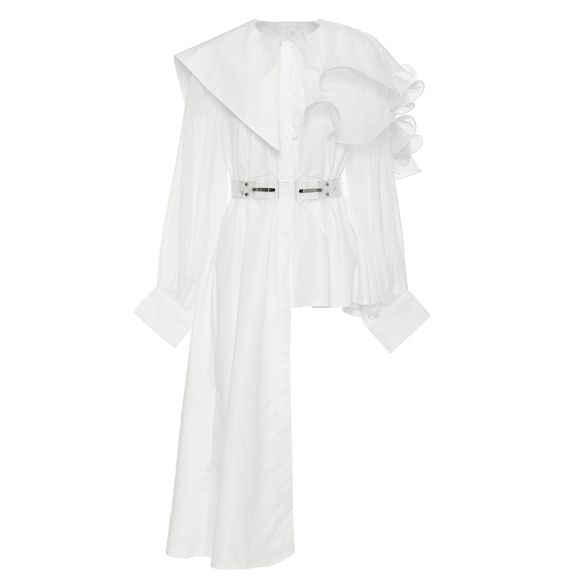 Pleated shirt skirt