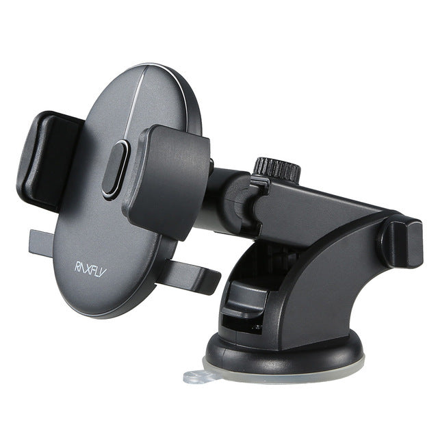 Car phone holder with two suction cups on a white background