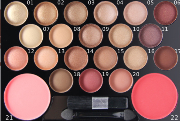The Novo 22 Colors Eyeshadow & Giltter Palette Set Family