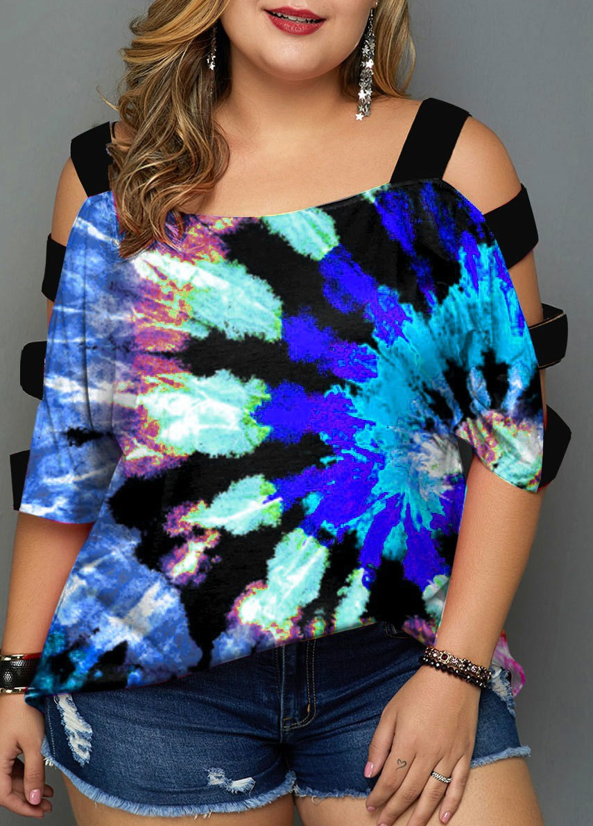 Off Shoulder Large Size Loose Short Sleeve Women's Top