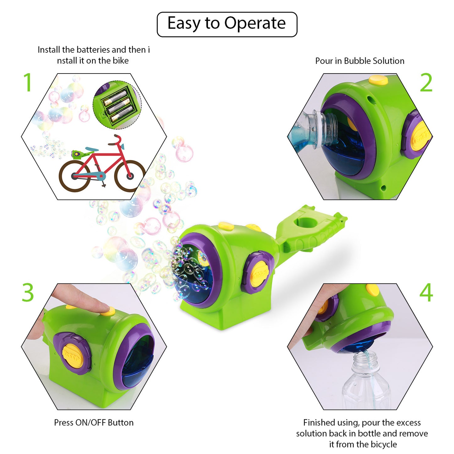 Electric bubble machine