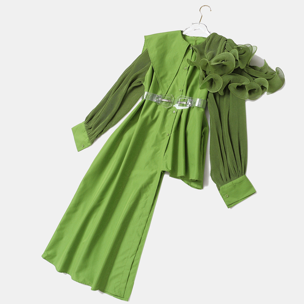 Pleated shirt skirt