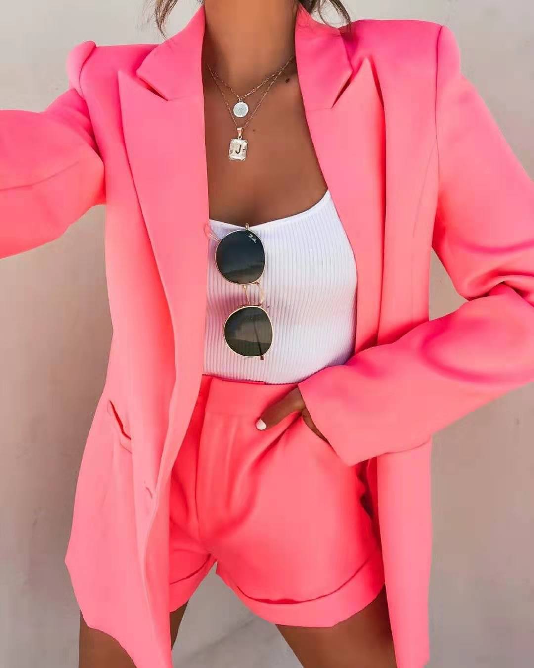Top Shorts Suit Suit Sexy Temperament Women's Clothing