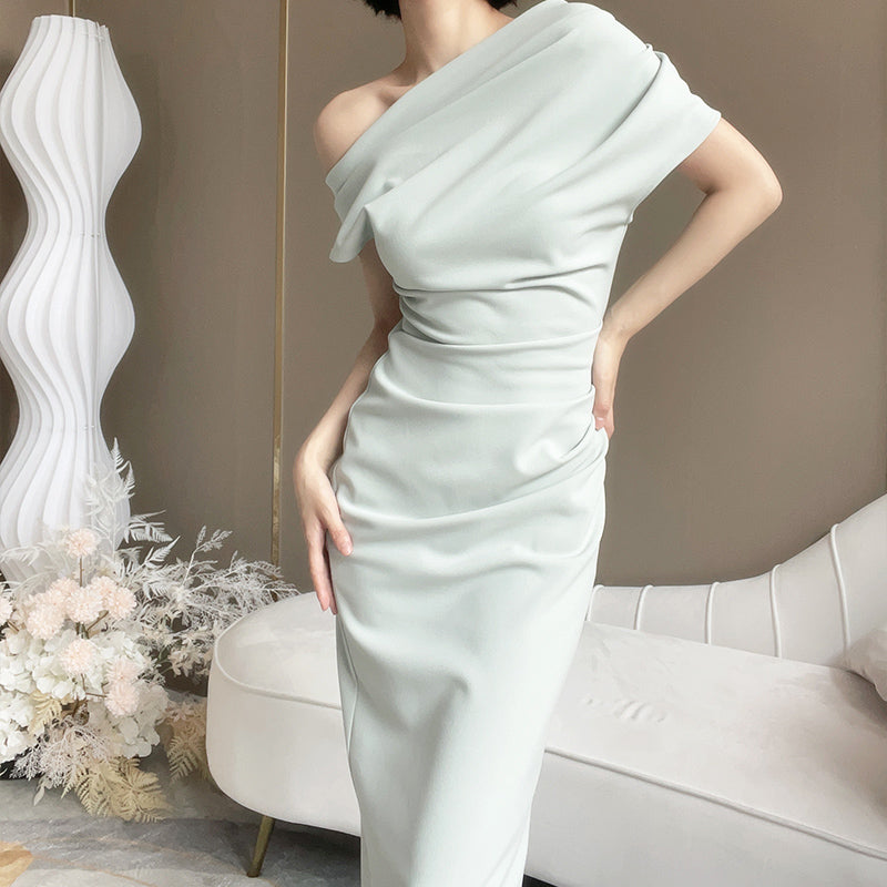 Women's Summer Off Shoulder Waist Long Dress