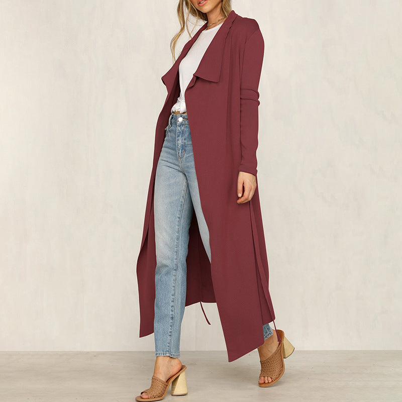 Trendy Coat Windbreaker Women's Lace Lapel Women's Clothing