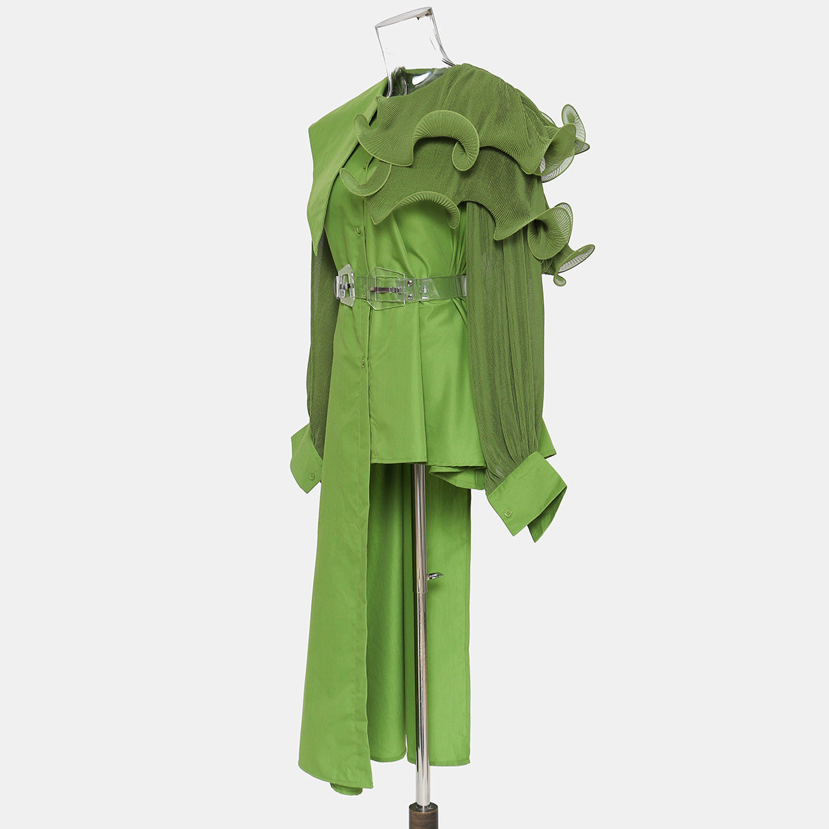 Pleated shirt skirt