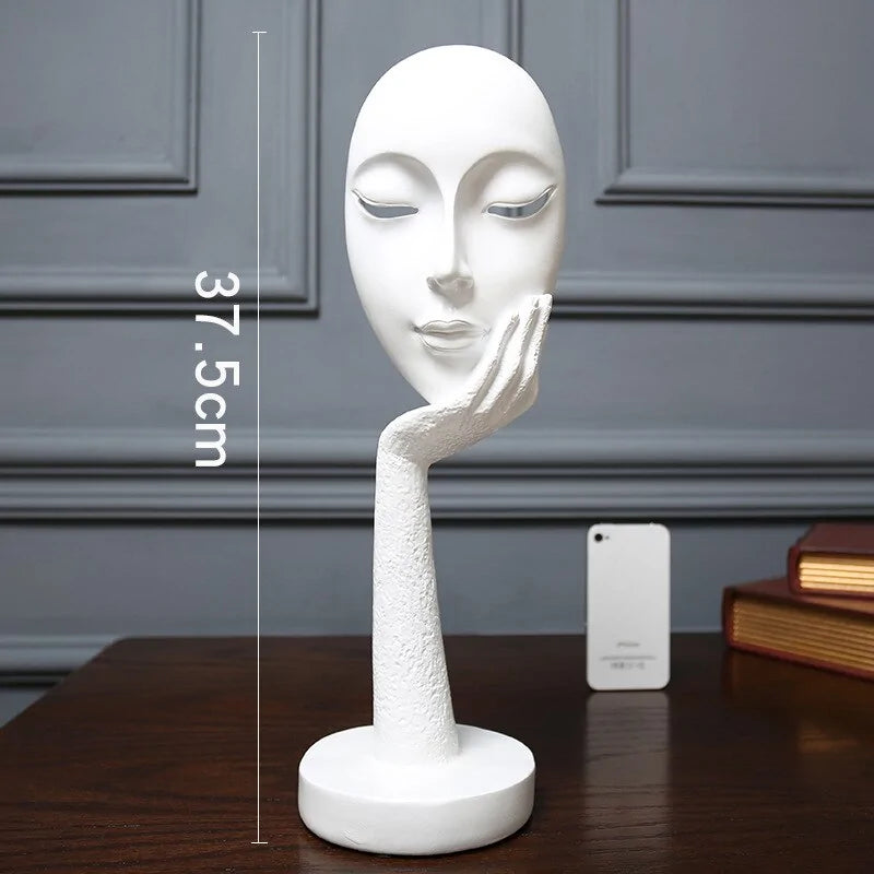 3D Abstract Resin Sculpture Set for Tabletop Decor