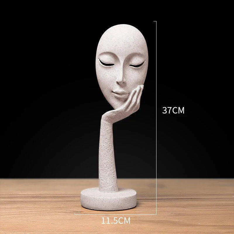 3D Abstract Resin Sculpture Set for Tabletop Decor