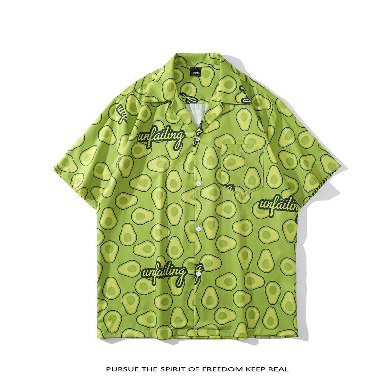 Men's Vintage Oil Painting Floral Short Sleeve Shirt