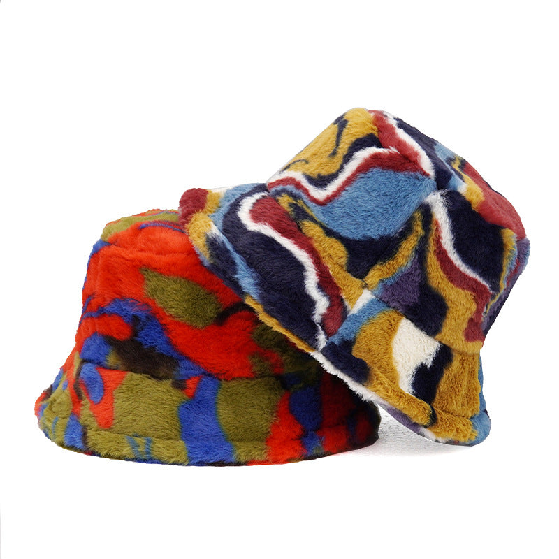 Plush Fisherman Hat Sun Shade Thickening Warm Hat For Men And Women