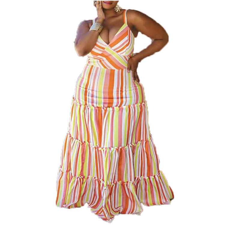 Women's Yellow Swing Mid-length Temperament Commute Printed Dress