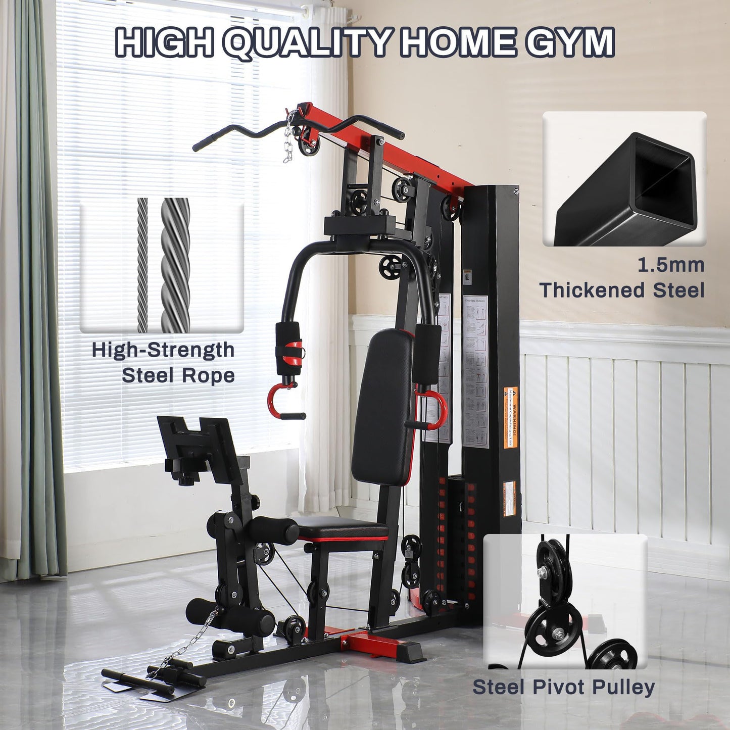 Home gym setup with high-quality components on a neutral background