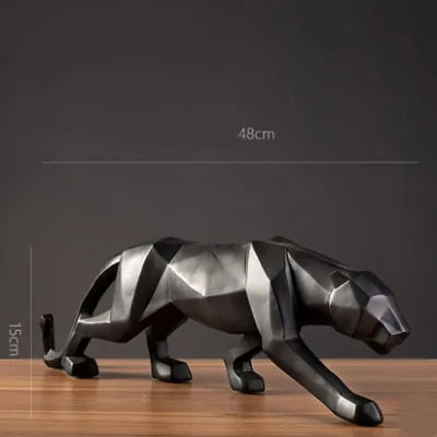 Modern Abstract Leopard Resin Statue for Home Decor