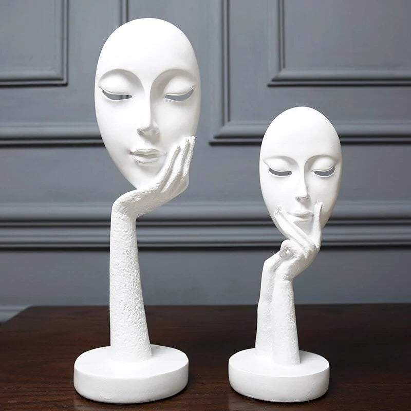 3D Abstract Resin Sculpture Set for Tabletop Decor