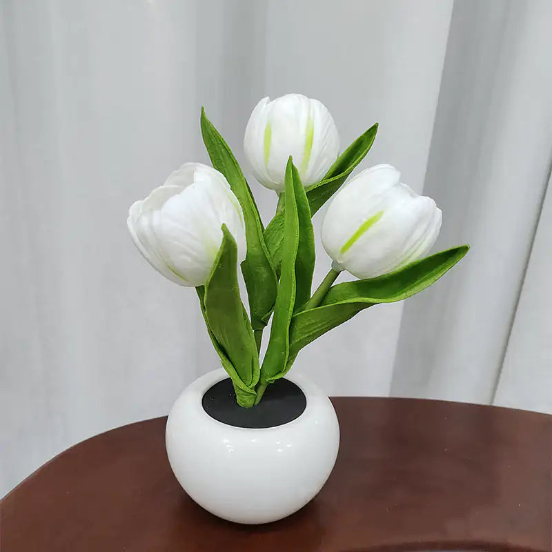 Bonsai Tulip Flower LED Night Light | Battery Powered Lamp