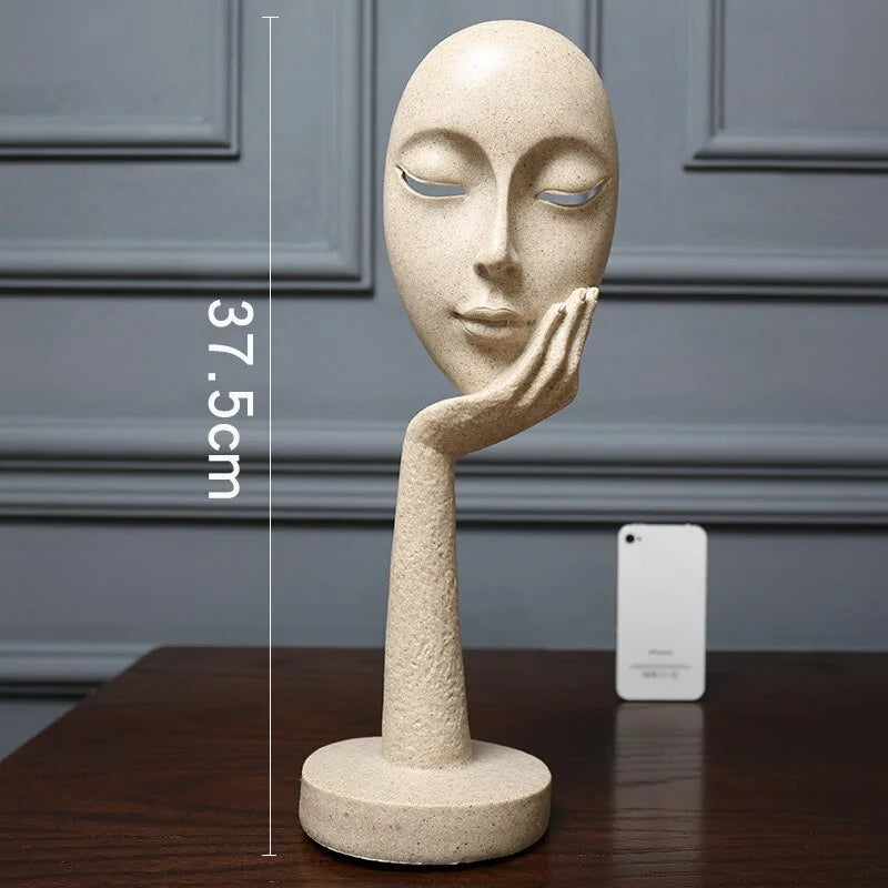 3D Abstract Resin Sculpture Set for Tabletop Decor