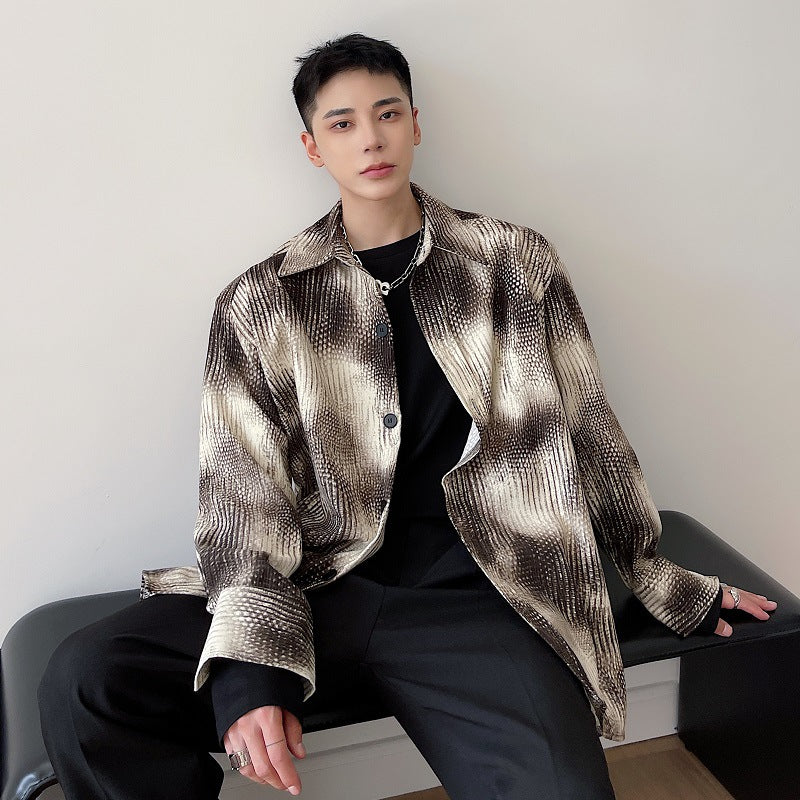 Men's Contrast Loose Lazy Shirt Top