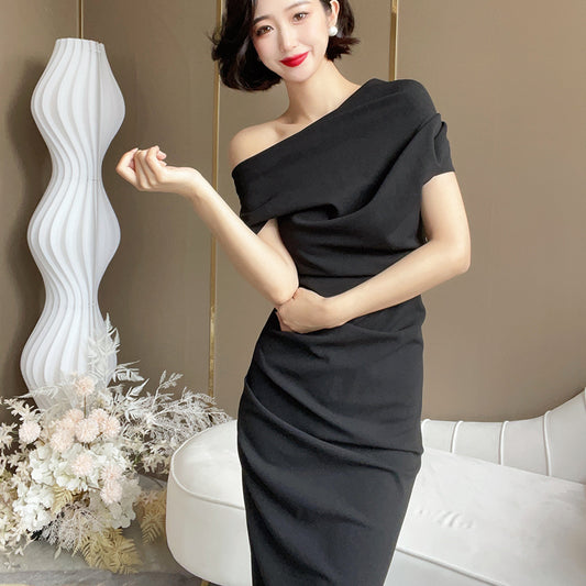 Women's Summer Off Shoulder Waist Long Dress