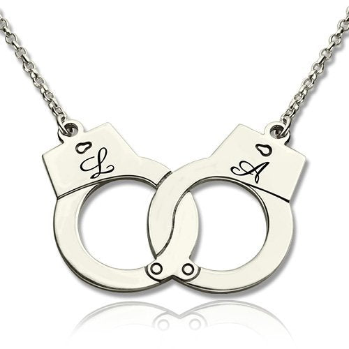S925 Silver Handcuffs Creative Jewelry Personalized Name Necklace