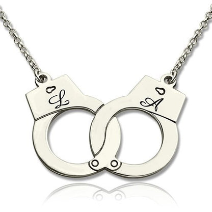S925 Silver Handcuffs Creative Jewelry Personalized Name Necklace