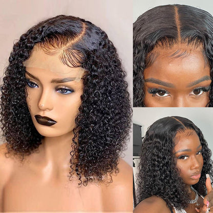 Brazilian Deep Water Wave Human Hair Wig - 13x4 Lace Front Bob