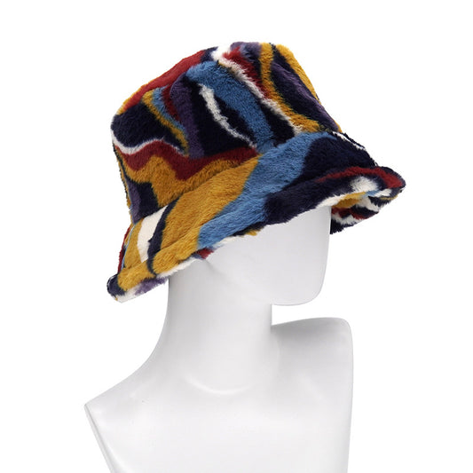 Plush Fisherman Hat Sun Shade Thickening Warm Hat For Men And Women