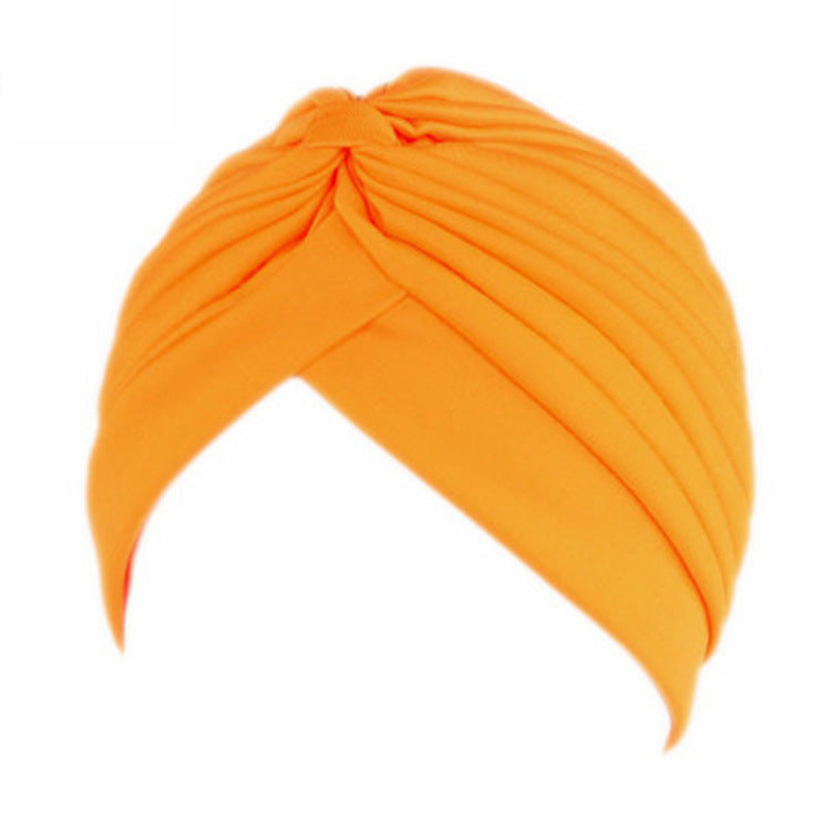 Baotou hat ear protection golden velvet warm Indian hat headdress hat