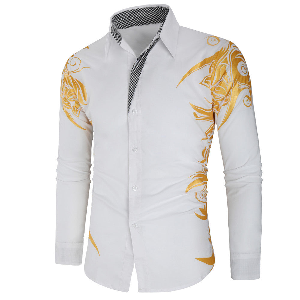 Fashion bronzing printed shirt