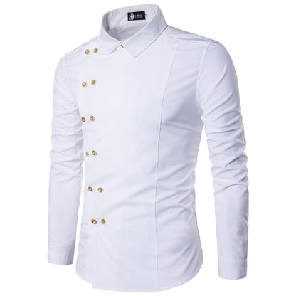 Double-breasted long sleeve shirt