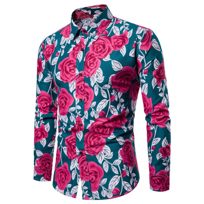 Rose print shirt