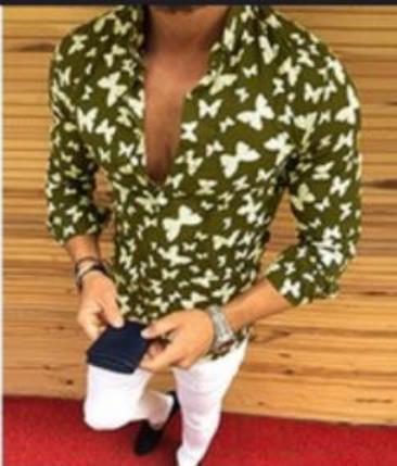 Butterfly print shirt