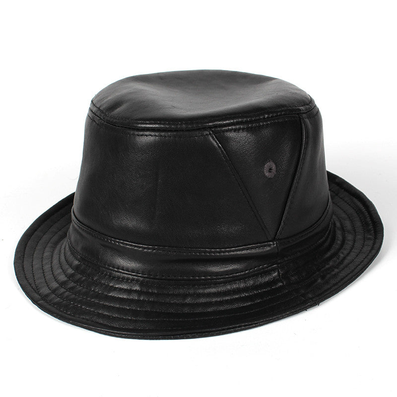 Men's leather hat